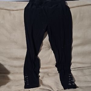 Simply Vera Vera Wang Black Sweatpants with Tapered Legs